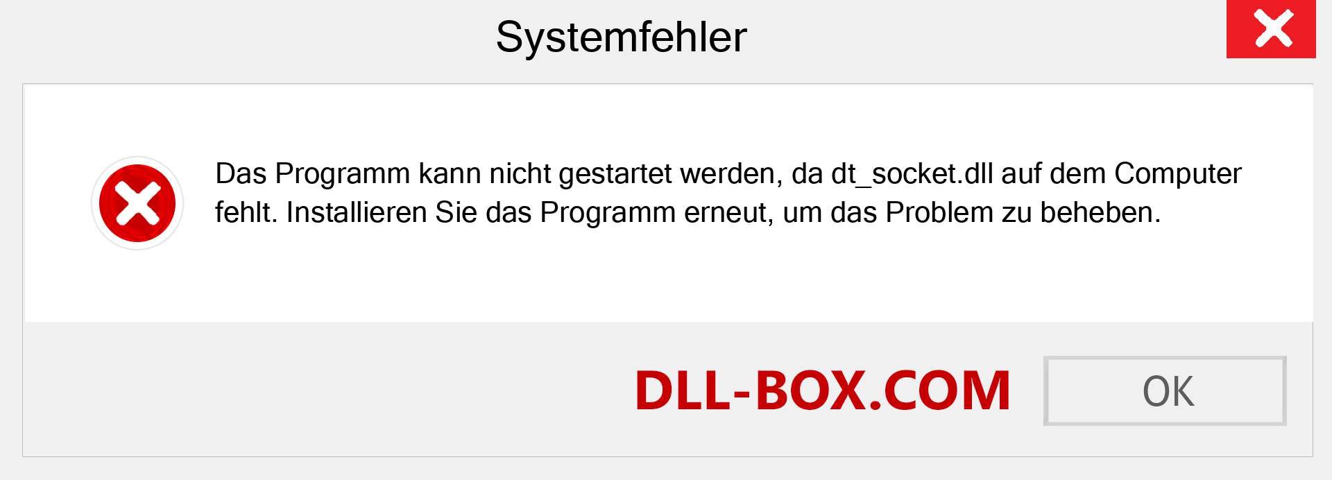 dt_socket.dll-Datei fehlt?. Download für Windows 7, 8, 10 - Fix dt_socket dll Missing Error unter Windows, Fotos, Bildern